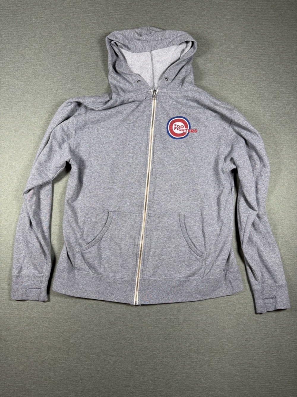 Foo Fighters 2018 Wrigley Field Chicago Cubs Tour Zip Up Hoodie